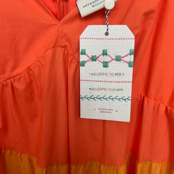 Farm Rio Anthropologie tiered colorblock maxi dress - Picture 4 of 5